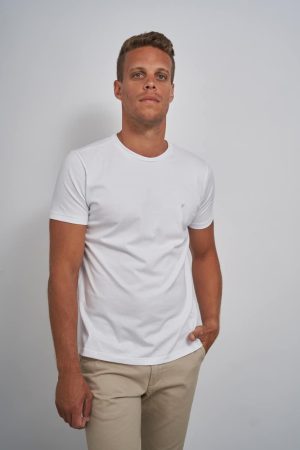 Remera de algodón blanca