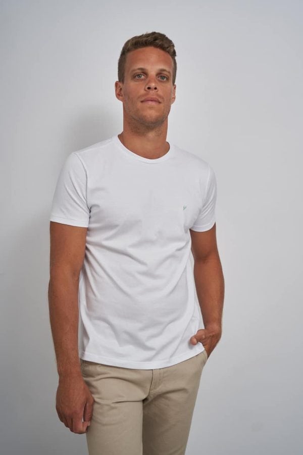 Remera de algodón blanca