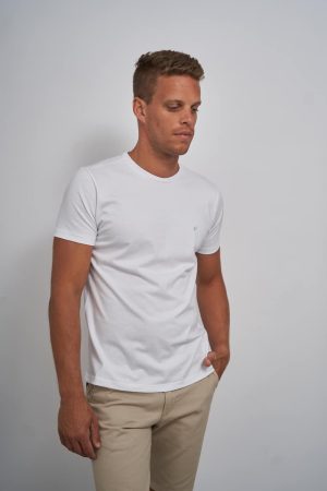 Remera de algodón blanca