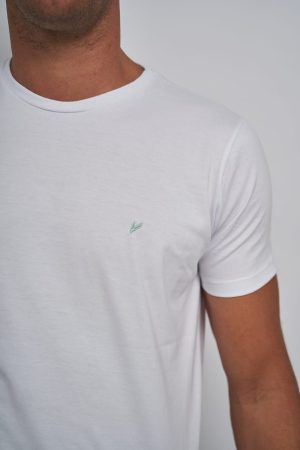 Remera de algodón blanca