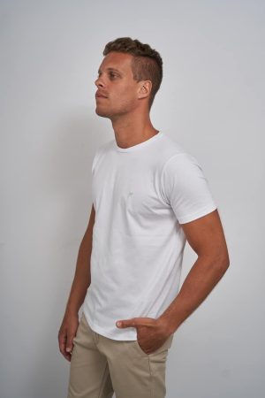 Remera de algodón blanca