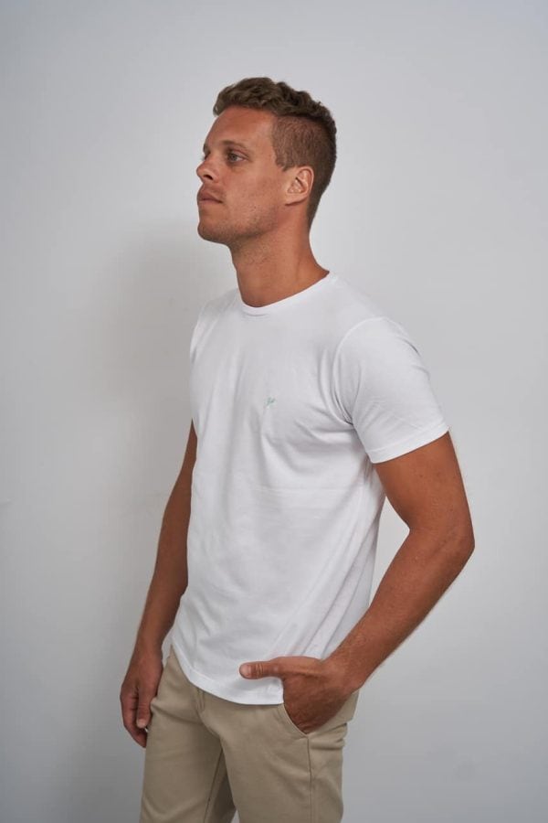 Remera de algodón blanca