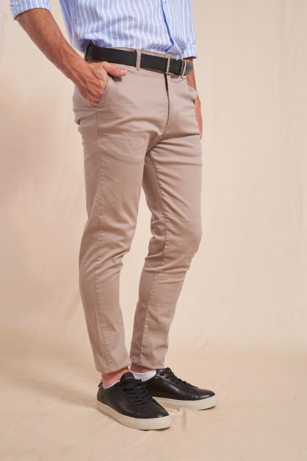 Pantalon chino vison Oliver 1973 Pantalones Hombre