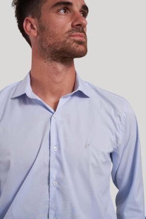 Camisa lisa celeste Jason 10