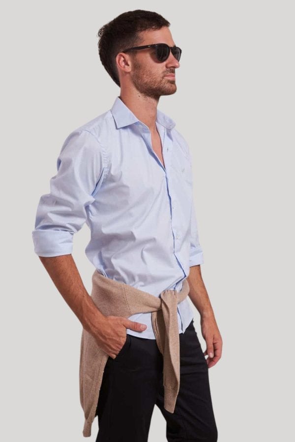 Camisa lisa celeste Jason 10