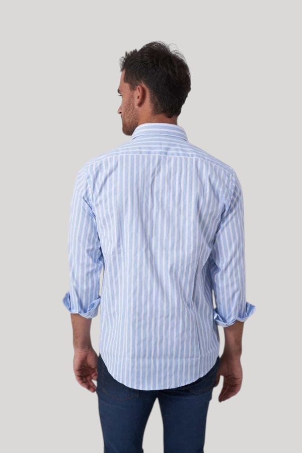 Camisa celeste a rayas Denzel