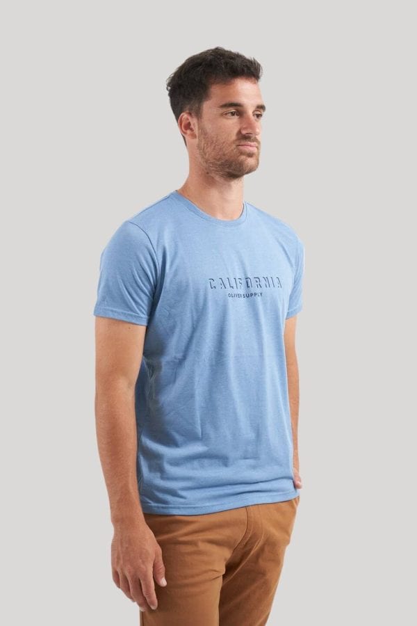 Remera de algodón celeste California