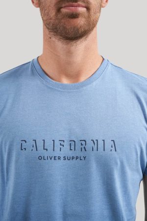 Remera de algodón celeste California