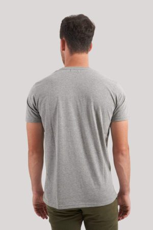 Remera de algodón gris California