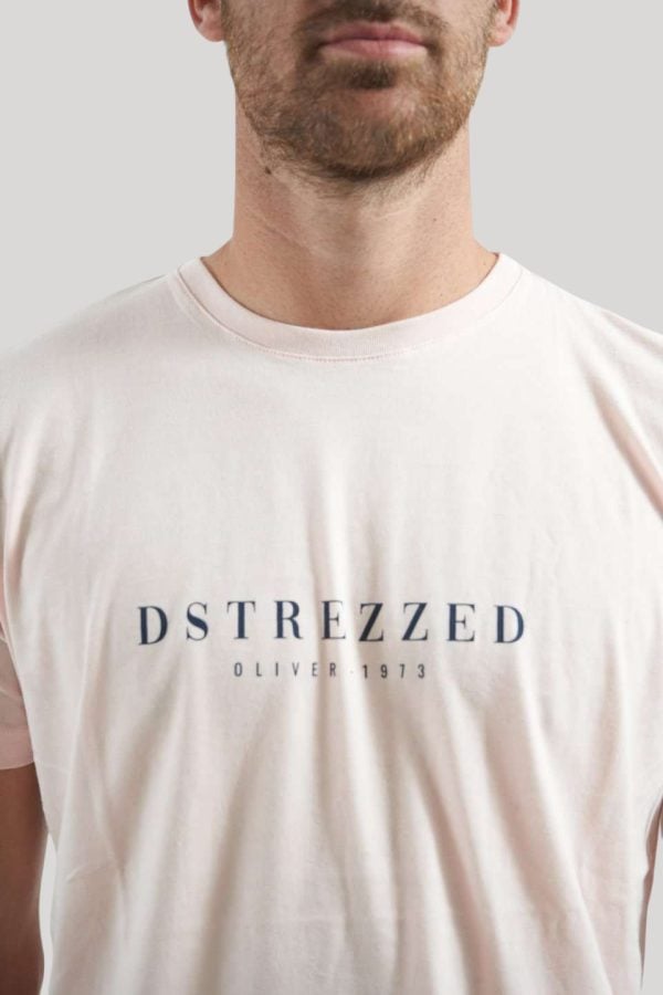 Remera de algodón rosa claro