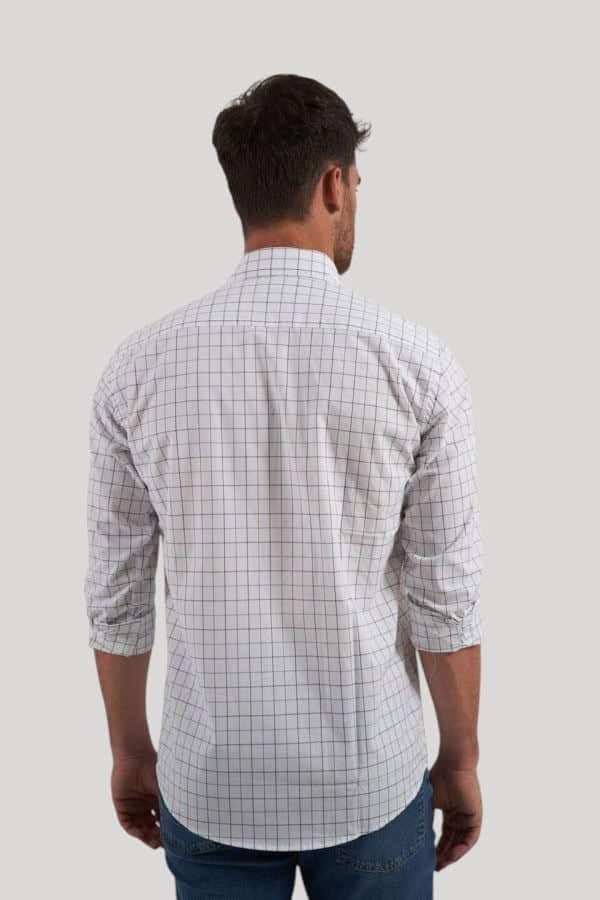 Camisa cuadro blanco verde y azul Tony