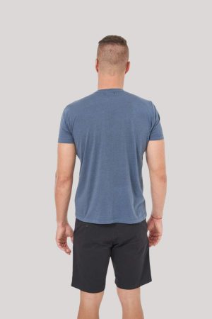 Remera color azulino melange