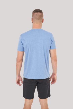 Remera color celeste melange