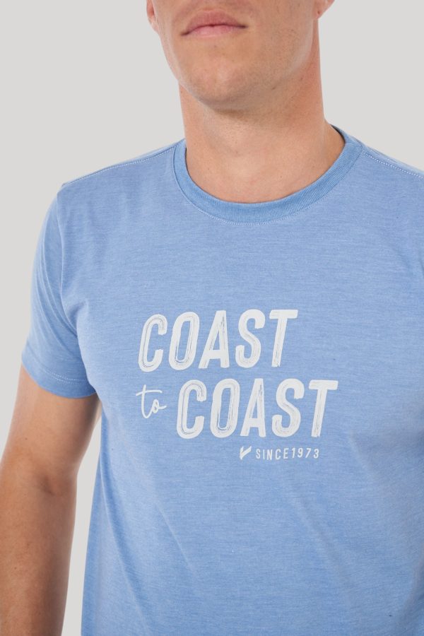 Remera de algodón color celeste