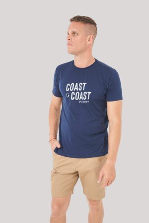 Remera de algodón color marino Coast