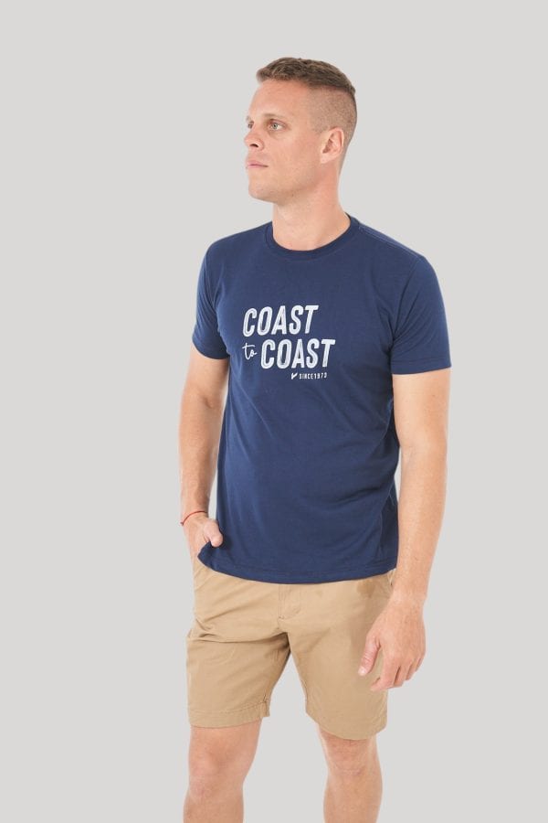 Remera de algodón color marino Coast
