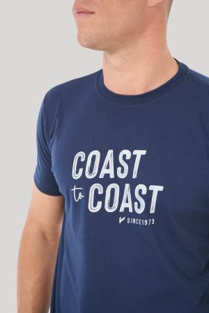 Remera de algodón color marino Coast