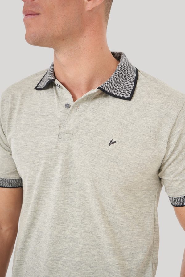 Chomba gris claro cuello pique Scotty