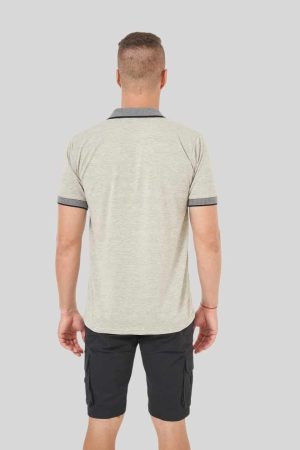 Chomba gris claro cuello pique Scotty