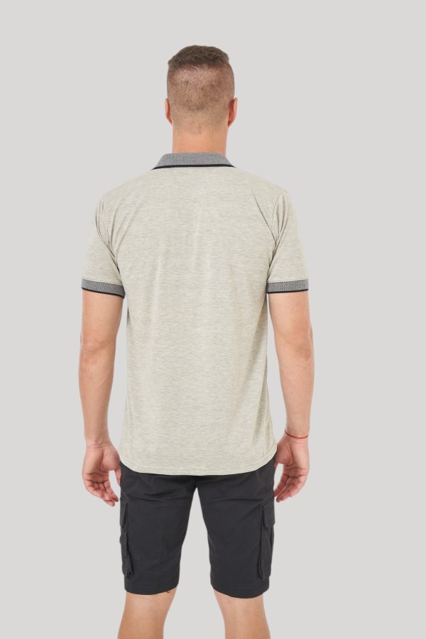 Chomba gris claro cuello pique Scotty