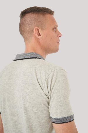 Chomba gris claro cuello pique Scotty