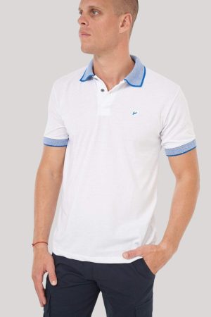 Chomba blanca cuello pique Scotty