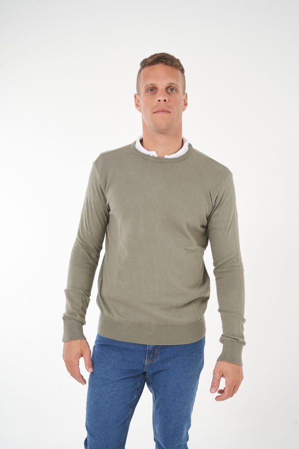 Sweater cuello redondo verde