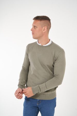 Sweater cuello redondo verde