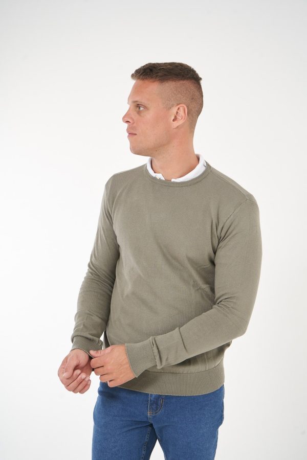 Sweater cuello redondo verde