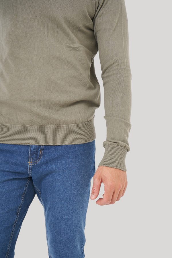 Sweater cuello redondo verde Roly