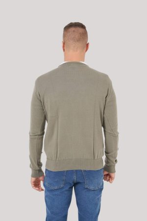 Sweater cuello redondo verde Roly