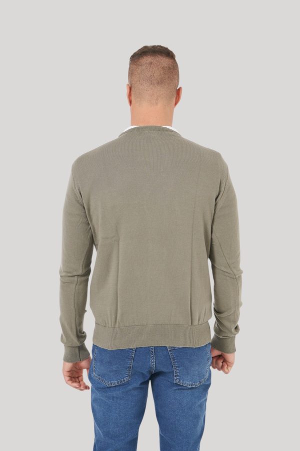 Sweater cuello redondo verde Roly