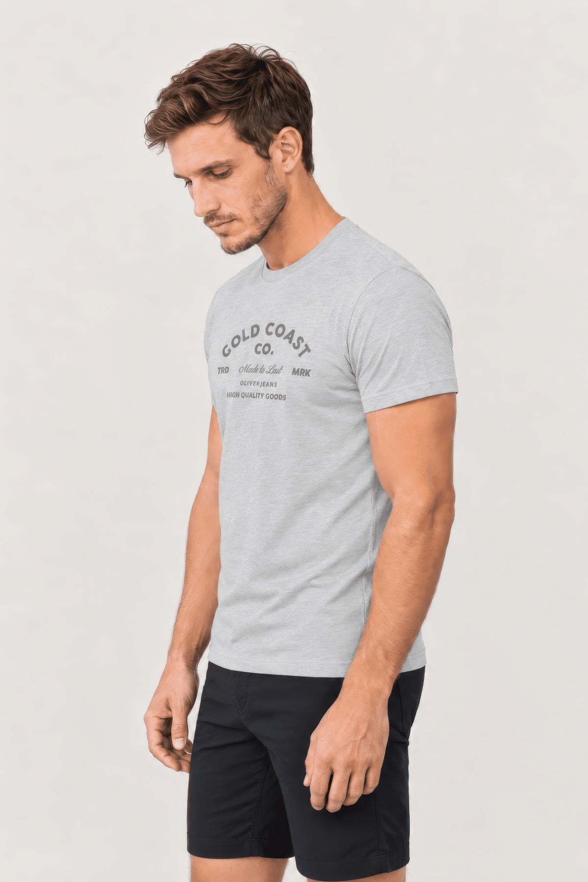 Remera color gris melange