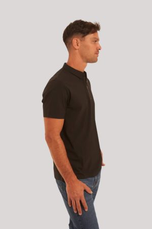 Chomba tela deportiva negra Zipper