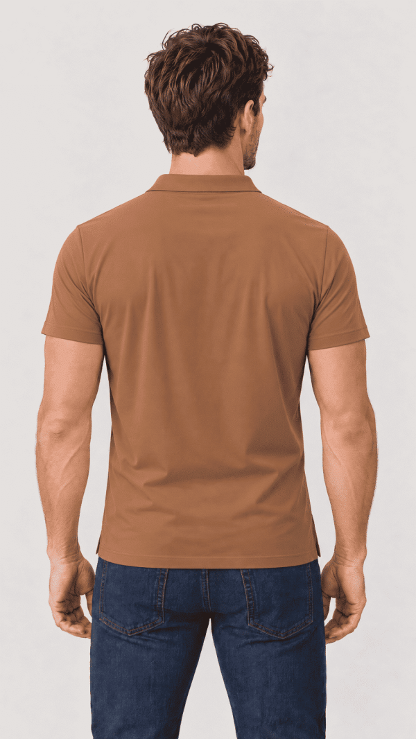 Chomba tela deportiva marrón Zipper