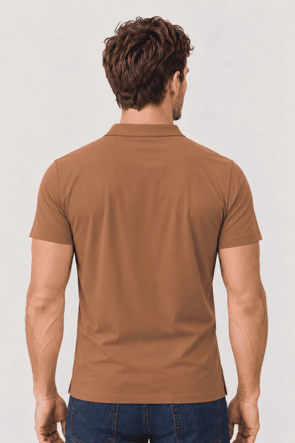 Chomba tela deportiva marrón Zipper