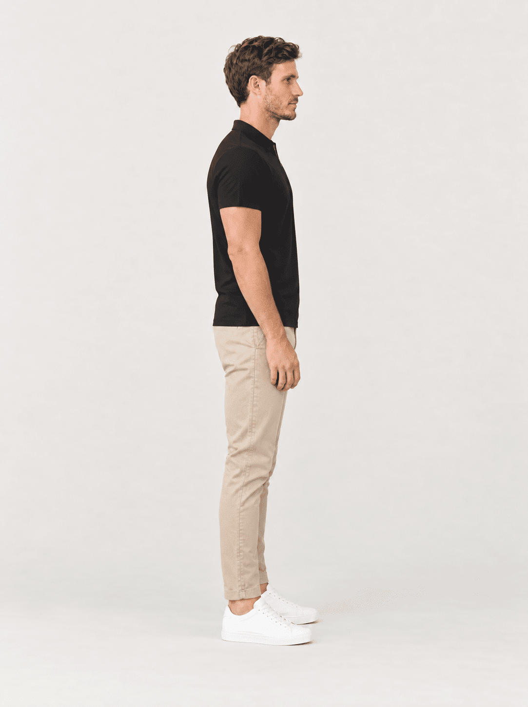 Chomba tela deportiva negra Zipper