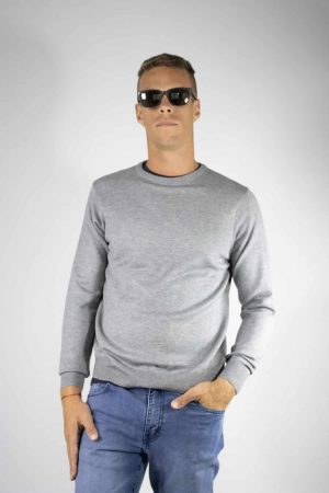 Sweater gris cuello redondo Windsor G