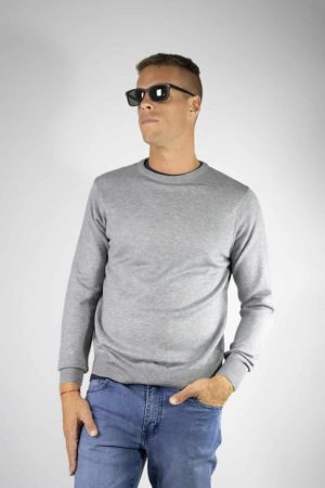 Sweater gris cuello redondo Windsor G