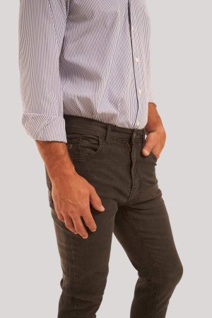 Jean negro semi slim Black