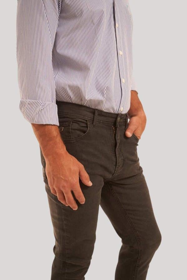 Jean negro semi slim Black