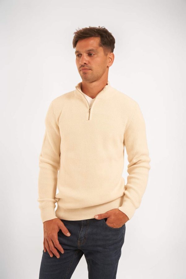 Sweater color crudo medio cierre Chelsea