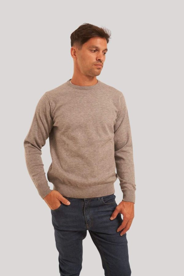 Sweater gris cuello redondo Windsor G