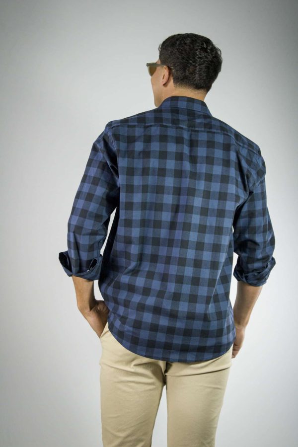 Camisa sport a cuadros azul Jason