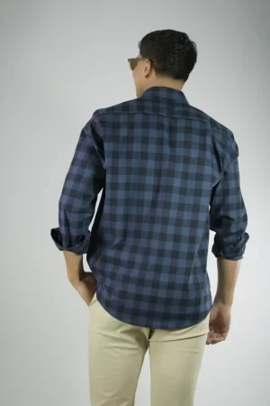 Camisa sport a cuadros azul Jason