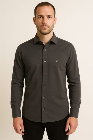 Camisa slim gris Jason