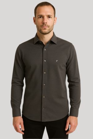 Camisa slim gris Jason
