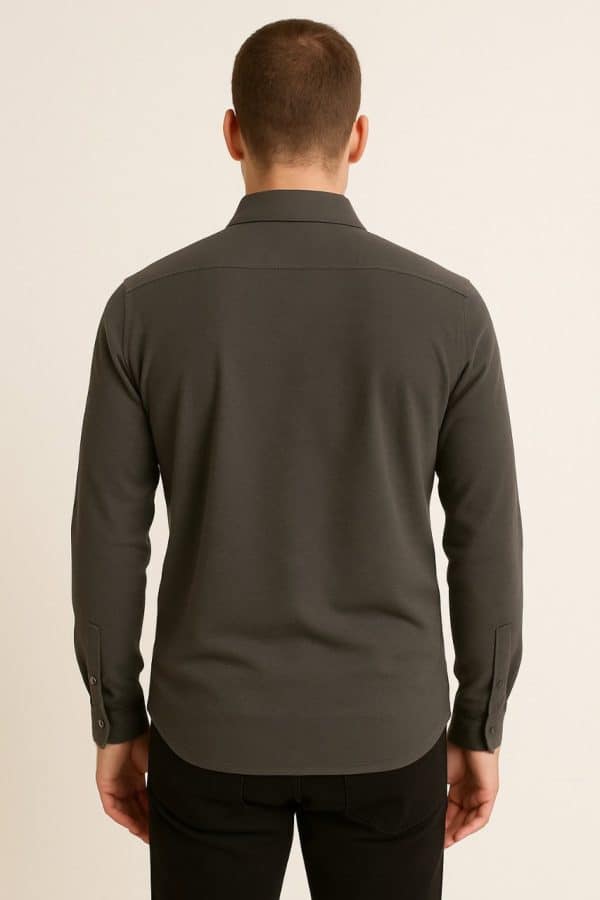 Camisa corte clasico gris Jason