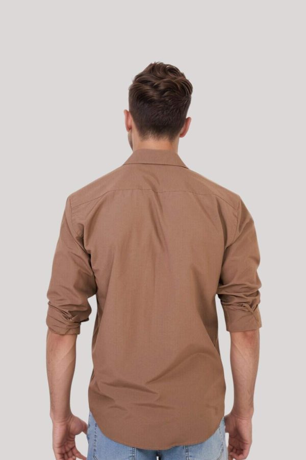 Camisa de vestir color marrón Jason 37