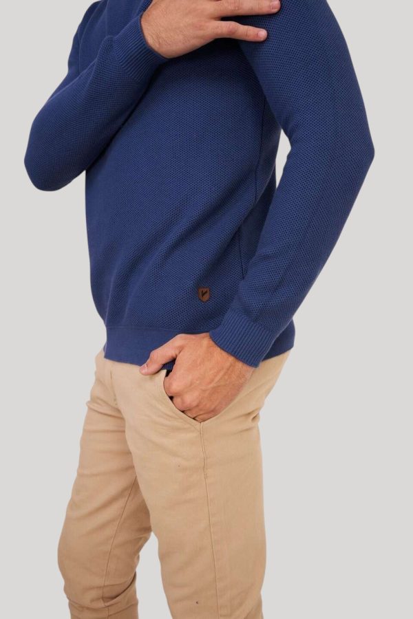 Sweater azul cuello redondo Baker